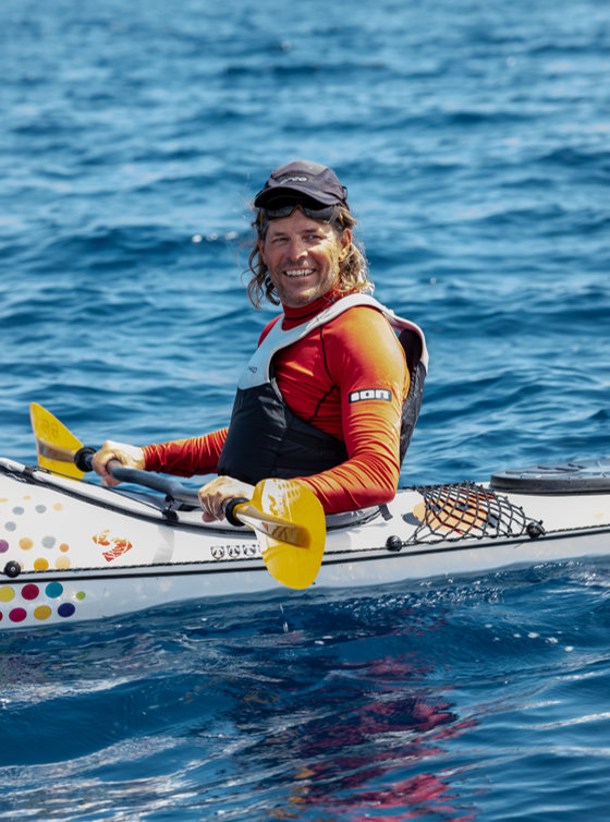 Michael Ferner im Seekajak